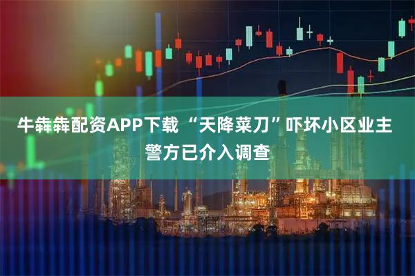 牛犇犇配资APP下载 “天降菜刀”吓坏小区业主 警方已介入调查