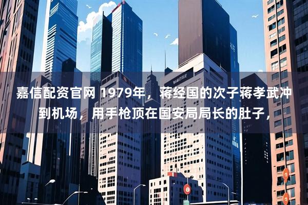 嘉信配资官网 1979年，蒋经国的次子蒋孝武冲到机场，用手枪顶在国安局局长的肚子，